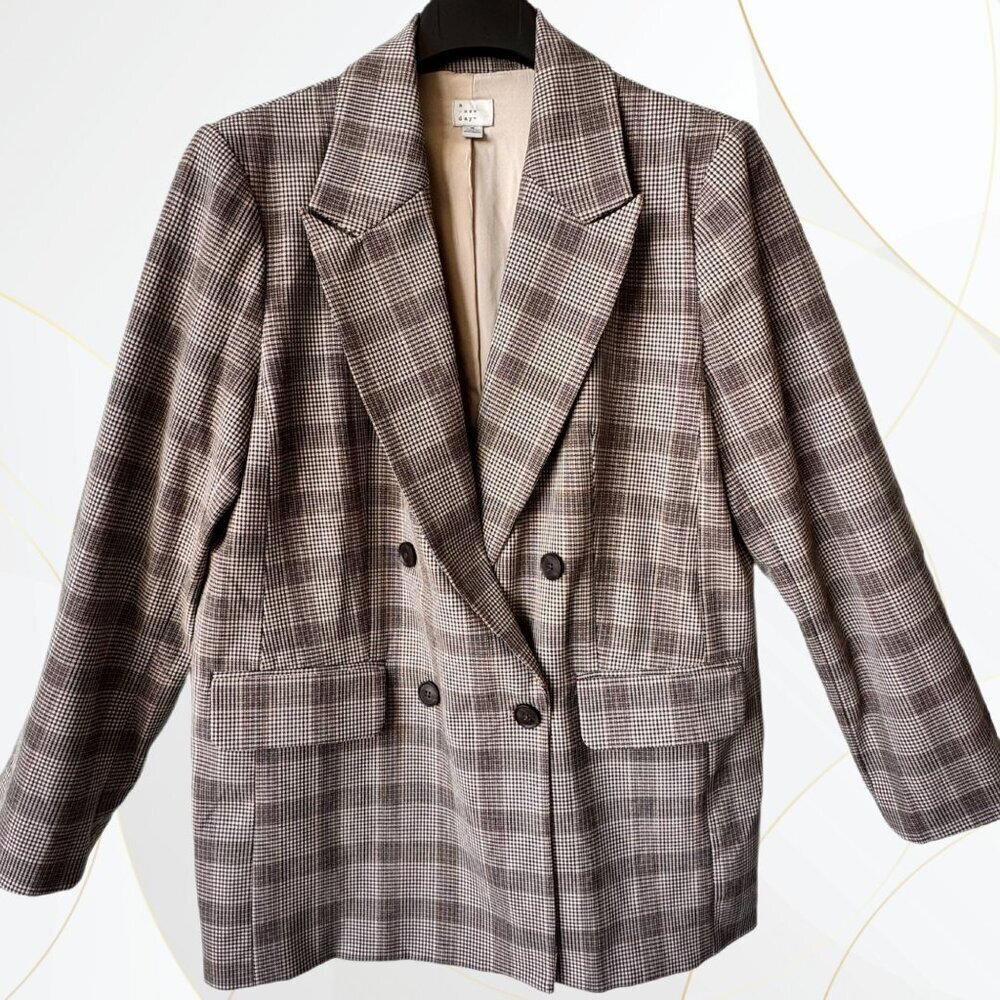 A New Day Plaid Oversized Blazer